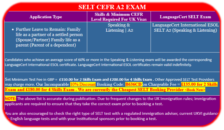CEFR A2 English Test Booking